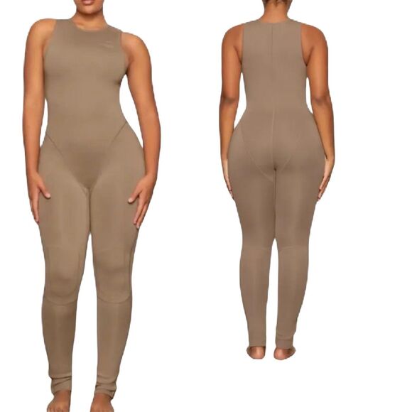 SKIMS Other - NWT Skims Womens Sport Swim Full Length Tan/Desert Bodysuit SW-BSF-0070 Sz XS
